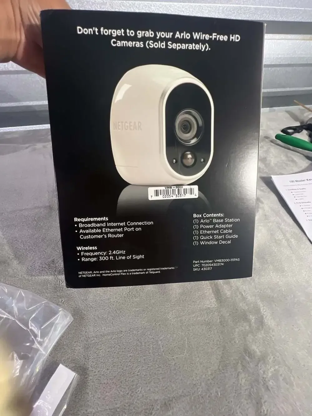 Netgear Arlo Wire-Free HD Camera and Base Station System. NOT TESTED.